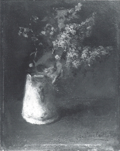 白い花瓶のライラック